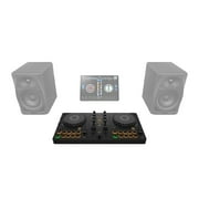 AlphaTheta DDJ-FLX2 Compact 2-Channel DJ Controller with Monitors & Headphones Package