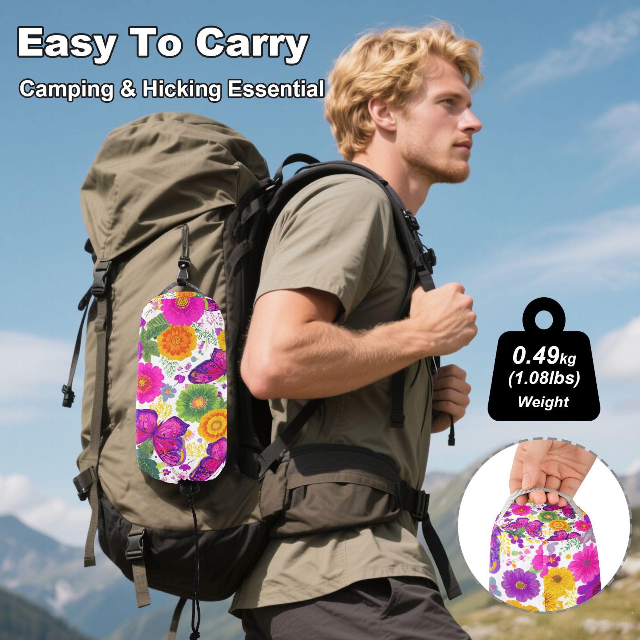 Hammock Camping Hammock Nylon Portable Hammock Travel Camping Hammock Vibrant Butterflies