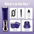 thumbnail image 6 of LC-dolida Bikini Trimmer for Women,Electric Razors for Women,Wet/Dry Painless Pubic Hair Trimmer for Women,Hair Removal Device with USB Charge Dock,Women's Gifts,Purple 1 Set, 6 of 10