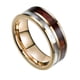 thumbnail image 1 of Anillo asimétrico de concha y veta de madera dorada de 8 mm de Gabe Jewelry, 1 of 4