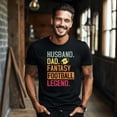 thumbnail image 2 of Husband Dad Fantasy Football Legend T-Shirt Funny Sports Dad Tee Black Shirt Adult Small, 2 of 5