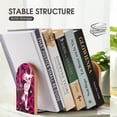 thumbnail image 6 of Angel Dust Dance Hazbin Hotel Bookends Wood Book Divider Decor Shelves Non-Skid Book Stand 2 Pieces For Dormitory Classroom Office Home Bookshelf, 6 of 7