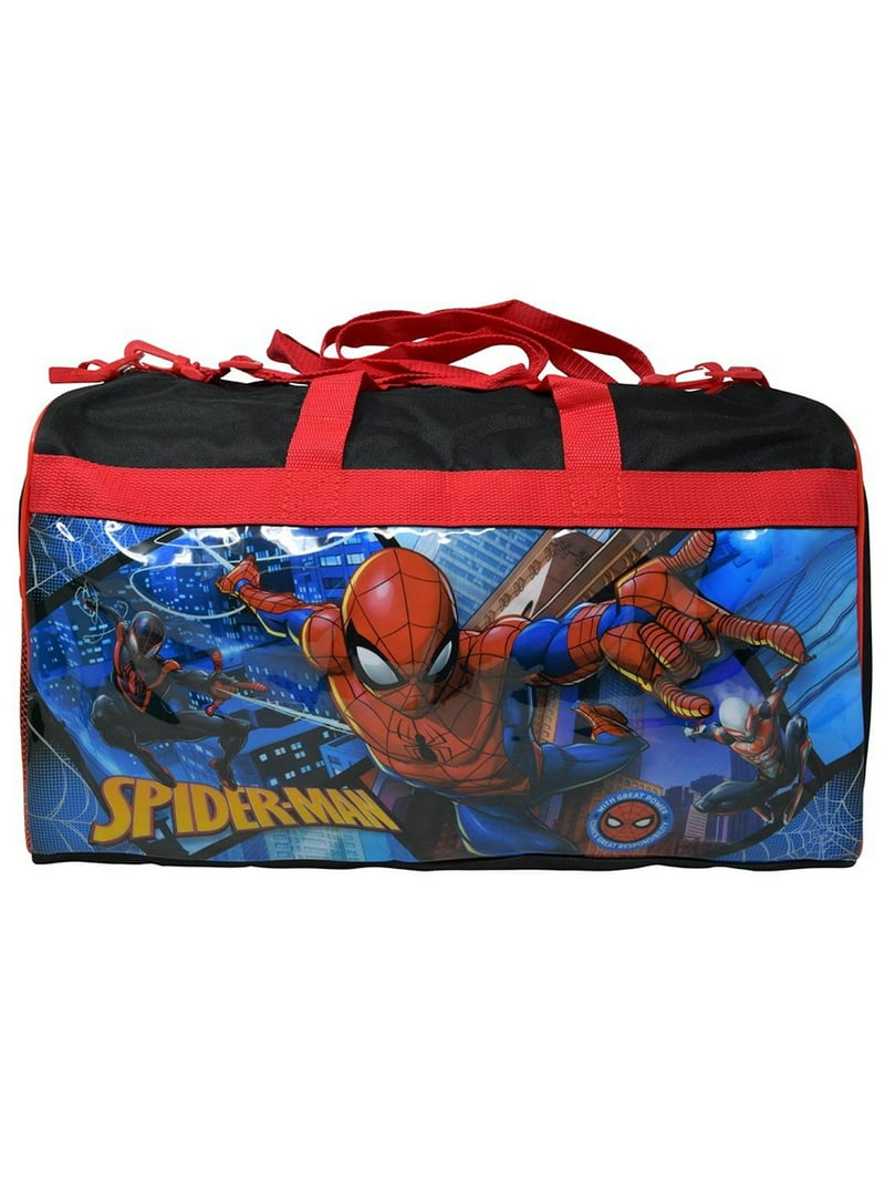 はざま。hazama toy far duffle parker Marvel, Spider-Man Duffle Bag, 600D Polyester, Black - Walmart.com