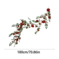 thumbnail image 4 of Yhmxh Guirnalda de rosas artificiales de 1,8 m, flexible, colgante, hecha a mano, con hojas verdes, cuerda floral de seda para arco de boda, valla de jardín, pared del hogar, patio y decoración de, 4 of 5