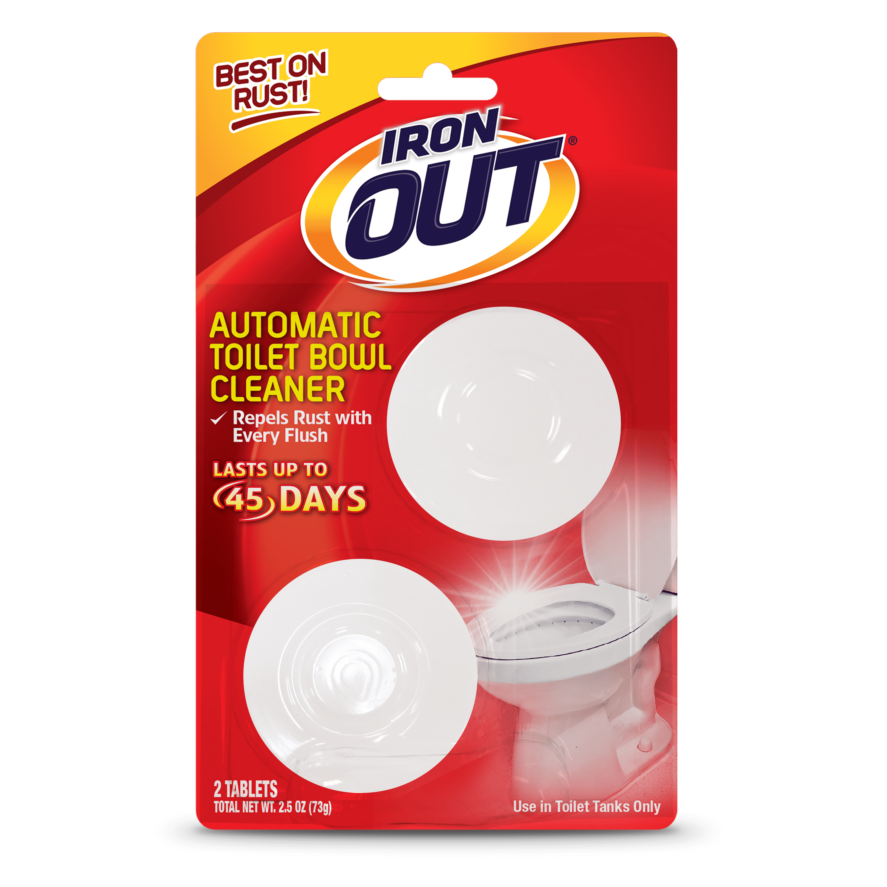 Iron OUT Automatic Toilet Bowl Cleaner Tablets, 2.1 oz, 2Pack