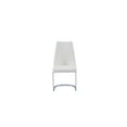 thumbnail image 2 of White Faux Leather Side Chairs and Stainless Steel Base (Set of 2), 2 of 4