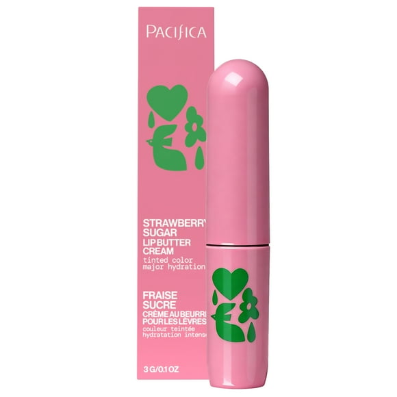 Pacifica - Strawberry Sugar - Lip Balm Butter Cream - Tinted Color Major Hydration