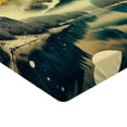 thumbnail image 2 of Ambesonne Lake Fitted Sheet, Misty Lake Scenery Dark Woods, TwinXL Size, Emerald Pale Green Amber, 2 of 3