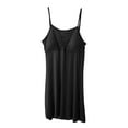 thumbnail image 3 of Women's Self Bra Nightgown Casual Summer Soft Spaghetti Straps Sleeveless Loose Camisoles Sleepwear, S XL, 3 of 7