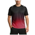 thumbnail image 5 of NIEWTR Men's Workout Quick Dry T-Shirts Short Sleeve Lightweight Stretch Sport Shirts Tee for Running, Beach, Gym(Red,M), 5 of 5