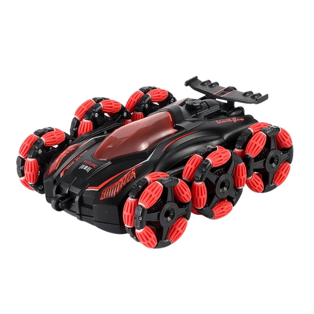 Coche a la deriva de juguete, música ligera, niebla, acrobacias, coche remoto, 2,4G, seis ruedas para niños, vehículos, juguetes para exteriores o interiores, regalo de cumpleaños Wmkox8yii shdjk6302