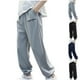 thumbnail image 4 of Odeerbi 4-13 Años Niños Hielo Seda Pantalones de Verano Workout Deportes Atlético Jogger Pantalones Cintura Elástica Suelta Joggers, 4 of 4