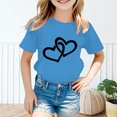 thumbnail image 1 of WEAIXIMIUNG T-Shirt Blanc Filles TG Enfant Filles Mignon Graphique Col Rond Manche Courte Tee Été Décontracté T-Shirt 150, 1 of 6