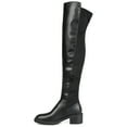 thumbnail image 2 of Journee Womens Aryia Extra Wide Calf Stacked Heel Over The Knee Boots, 2 of 9