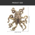 thumbnail image 3 of GOOHOCHY Mini adorno de pulpo de latón, modelo de pulpo, figura animal, decoración de escritorio, 3 of 7