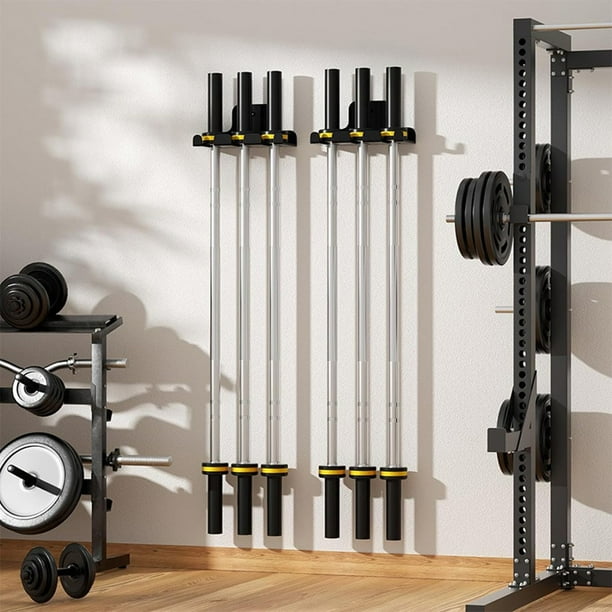 Single Barbell Hanger Garage Gym Bar Wall Rack Vertical Barbell Mount Rack Walmart
