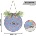 thumbnail image 3 of Colored Fruit and Flowers Welcome Sign Farmhouse Front Porch Door Hanging Welcome Wreath for Holiday Wall Home 12 X 12 in Home Decor, 3 of 7