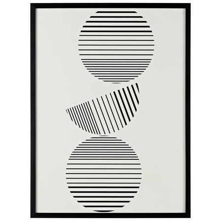 SAFAVIEH Balancing Act 18 in. x 24 in. Framed Wall Art, Black/Ivory