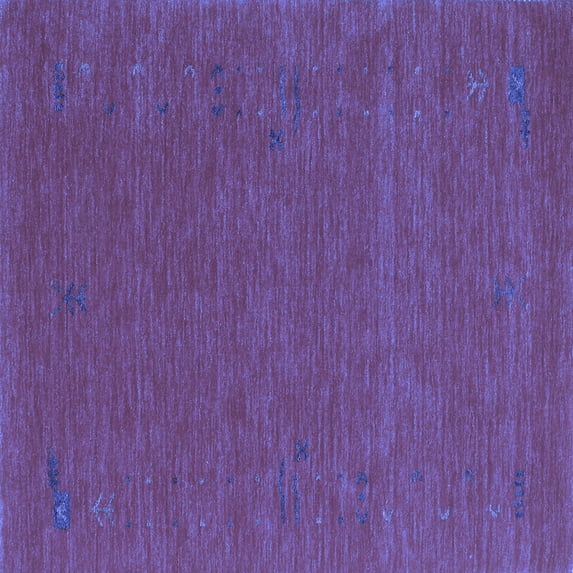 Ahgly Company Machine Washable Indoor Square Abstract Blue Contemporary Area Rugs, 6' Square