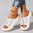 thumbnail image 2 of Dakaela Women's Cloud Slide Sandals with Arch Support Plantar Fasciitis Orthotic Open Toe Sport Slippers Comfortable Non Slip Indoor Outdoor Shoes Size 6 7 8 White, 2 of 6