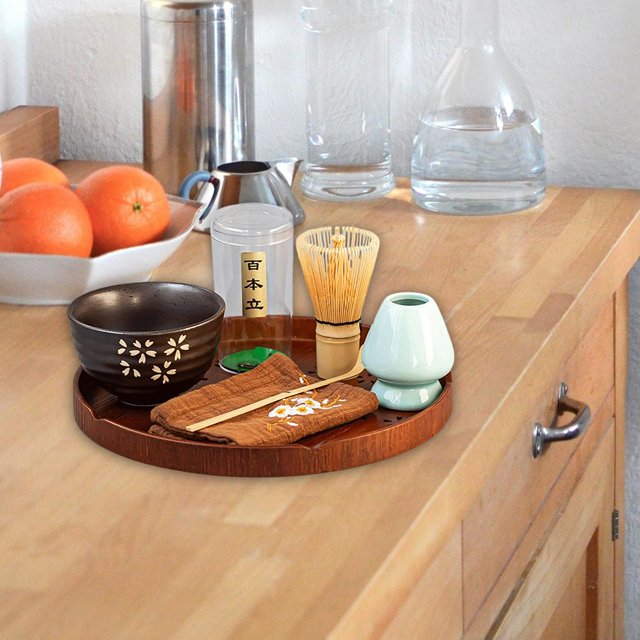Soporte para Matcha,Juego de matcha de té japonés de bambú, de soporte de juego de de té japonés Matcha, de té Matcha de bambú de BLESIY Soporte para batidor Matcha