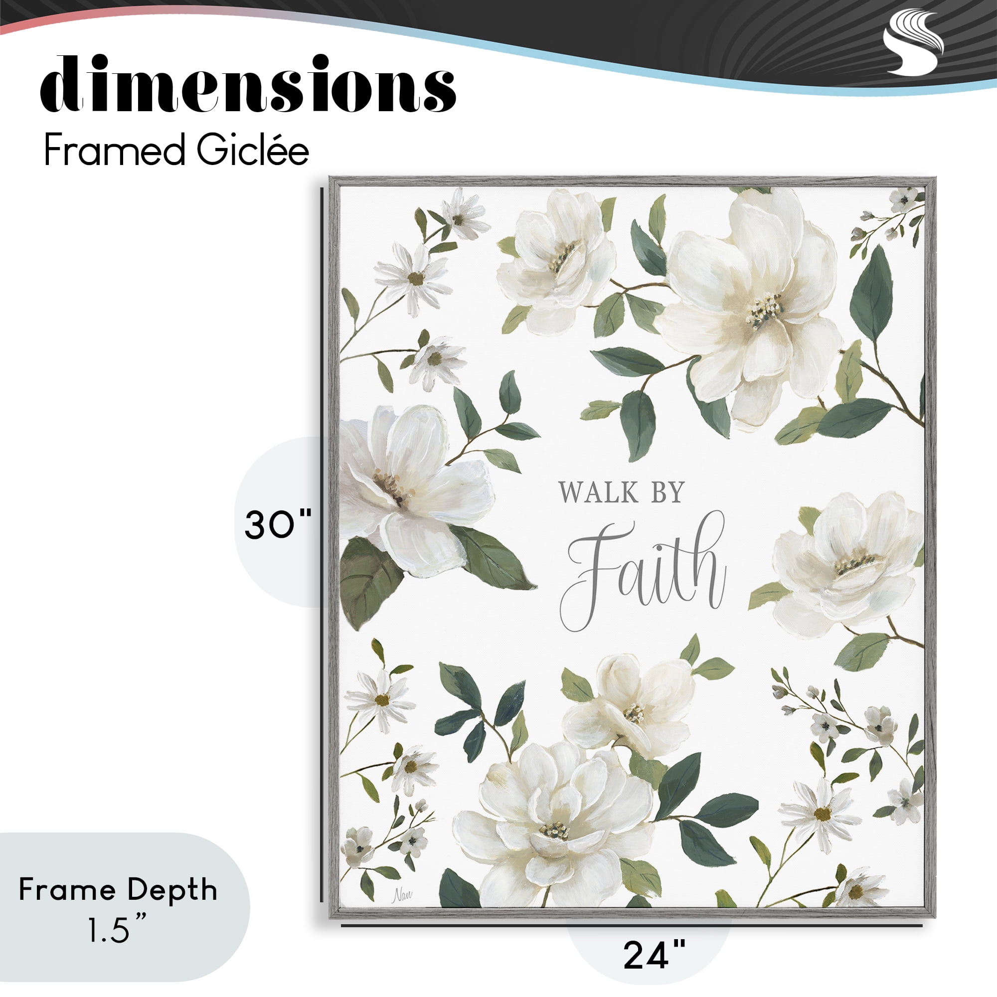 Stupell Industries Floral Walk By Faith Gray Framed Giclee Art, design by Nan