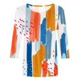 thumbnail image 4 of Pompotops T-shirt à Manches Courtes Col Rond Mode Été pour Femmes Liquidation, 4 of 5