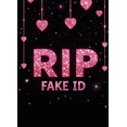 thumbnail image 4 of Glittery Pink RIP FAKE ID Banner Backdrop Decor for Party Celebrations Photo Props Event Decorations Backgrounds, 4 of 4