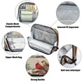 thumbnail image 4 of Standing Pencil Case with Base Large Capacity Stationery Pouch Pen Bag with Zipper for Women Men Bird and Snow-covered Trees, 4 of 7