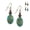 turquoise, copper, gold, variant on Oval Turquoise Magnesite Dangle Earrings – Hypoallergenic – Turquoise Blue
