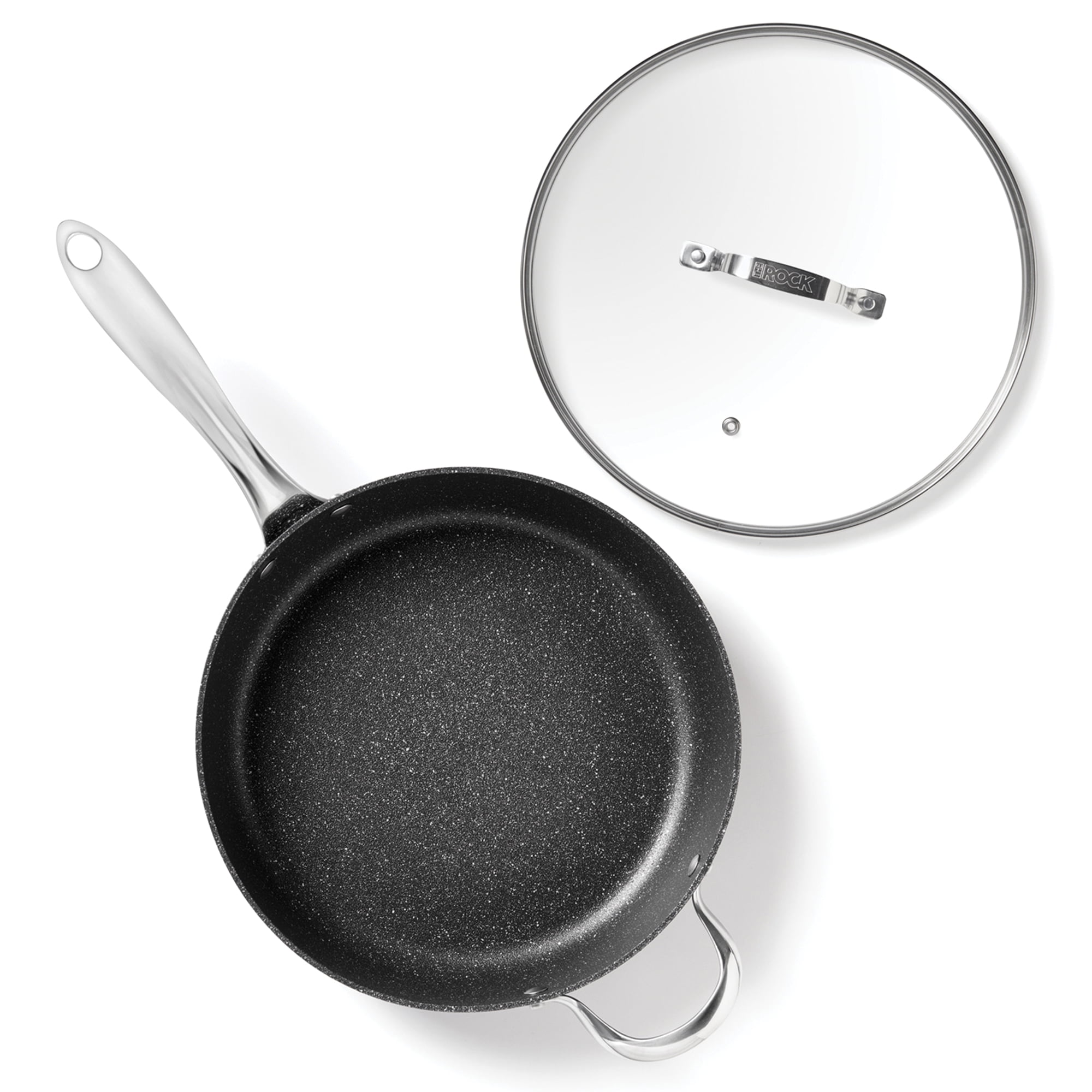 Starfrit 11 Inch Nonstick Aluminum Deep Fry Pan with Lid 2 Pieces