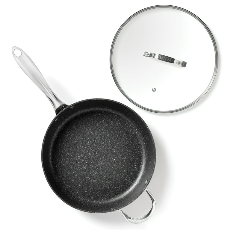 Starfrit The Rock 12 in. Aluminum Nonstick Frying Pan in Black