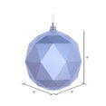 thumbnail image 2 of Vickerman M177507DM 8 in. Silver Matte Geometric Christmas Ornament Ball, 2 of 2