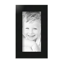 ArtToFrames 4x8 inch Black Steel Picture Frame, Black MDF Poster Frame (4639)