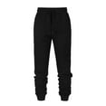 thumbnail image 3 of Zylarhe Men Solid Color Hoodie Black Sweatpants Casual Loose Business Comfortable Trendy Two Piece Set Mens Suits Slim Fit, 3 of 4