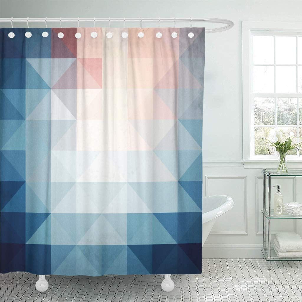 KSADK Colorful Diamond Abstract Blue Geometry Orange Geometric Artistic