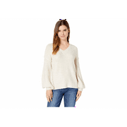 Kensie Women's Fuzzy Boucle Sweater Sweater Beige Size L