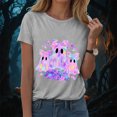 thumbnail image 2 of TOWED22 Halloween Shirts Women Cute Ghost Graphic T-Shirts Funny Spooky Ghost Print Tee Fall Halloween Holiday Casual Tops(Grey,XL), 2 of 8