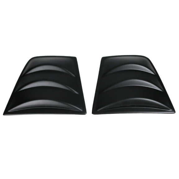 Ikon Motorsports Compatible with 11-23 Dodge Charger V3 Style Rear Quarter Side Window Louvers Scoop Cover Vent Matte Black PP 2011 2012 2013 2014 2015 2016 2017 2018 2019 2020