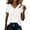 White, variant on Cut Out Cold Shoulder Blouses for Women Striped Short Sleeve Casual Loose Shirt Y2K Going Out V Neck Tops