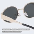 thumbnail image 3 of 2025 Trendy Oval Sunglasses - Stylish Polarized Shades for Everyday - Retro Metal Frames, 3 of 7