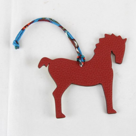 Pre-Owned HERMES Petit H Horse Bag Charm, Leather, 9g, Women's