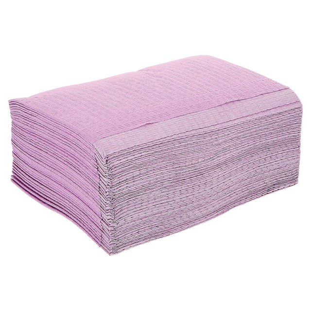 125 Sheets Dental Bibs Clinic Bibs Disposable Bibs Purple Bibs Portable Dental Bibs