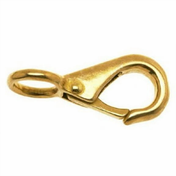 Campbell T7625304 Rigid Quick Snap, Solid Bronze, Polished, 3/8" Round Eye, 9/32" Opening, 2-5/32" Length, 60 lbs Load Capacity, Pack of 10