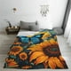 thumbnail image 5 of Fotbe Colorful Cloud Butterfly Sunflower Manta de Franela Acolchonada con Estampado, Súper Suave y Esponjosa, Extra Grande para Sofá, Cama, Uso Todo el Año-40"x30", 5 of 7