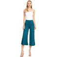 thumbnail image 3 of Made by Johnny Women's Knit Culottes Pants XXXXL TEAL, 3 of 6