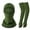 Army Green, variant on Unisex Balaclava Face Mask and Arm Sleeves Set, Ski Mask Full Face Cover Compression Arm Sleeves for Summer Outdoor