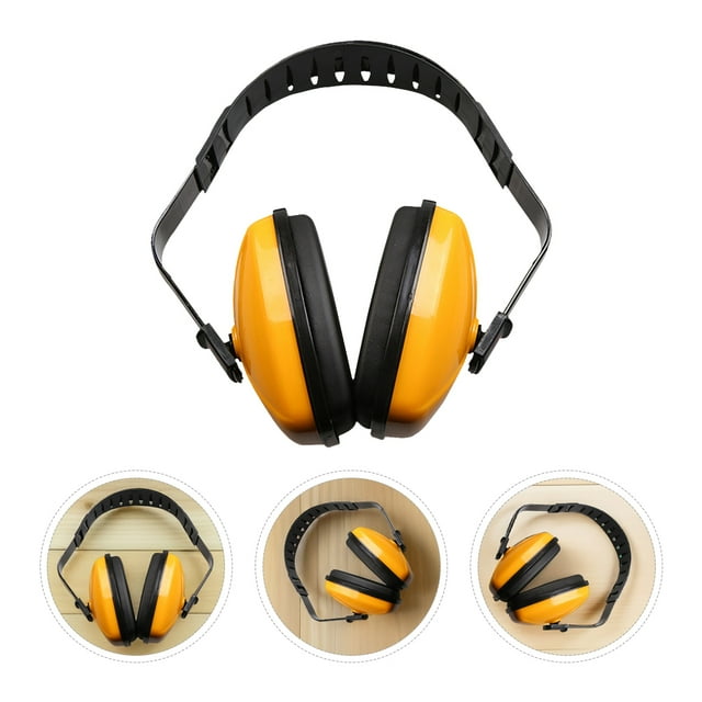 LRXIYODE Safety Ear Muffs for Toddlers in Yellow 1Pack