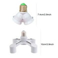 thumbnail image 3 of MANNYA E27 to E27 LED Bulb Lamp Holder 2/3/4/5/6/7 in 1 E27 Base Socket Splitter LED, 3 of 21