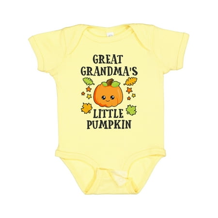 

Inktastic Great Grandmas Little Pumpkin with Leaves and Stars Gift Baby Boy or Baby Girl Bodysuit